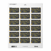 Trendy Faux Gold Foil Confetti Afstuderen Adres Etiket (Full Sheet)