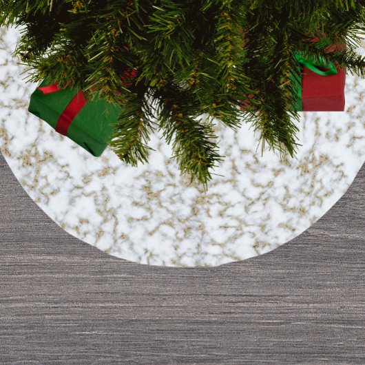 Trendy Faux Gold Marble Pattern Kerstboom Rok
