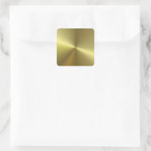 Trendy Faux Gold Metallic look Blank Sjabloon Vierkante Sticker (Tas)