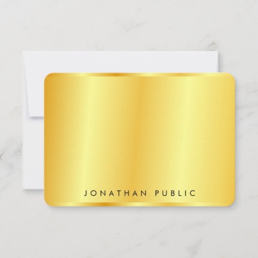 Trendy Faux Gold Metallic look Elegant Sjabloon (Voorkant)