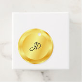 Trendy Faux Gold Metallic look Monogram Elegant Bedankjes Labels (In situ)