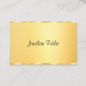 Trendy Faux Gold Modern kalligrafie script Visitekaartje (Voorkant)