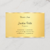 Trendy Faux Gold Modern kalligrafie script Visitekaartje (Achterkant)