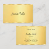 Trendy Faux Gold Modern kalligrafie script Visitekaartje (Voorkant / Achterkant)