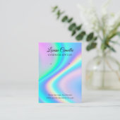 Trendy Faux Holographic Earning Display Card Visitekaartje (Staand voorkant)