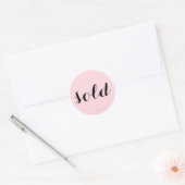 Trendy Feminine Script Typografie Aangepast verkoc Ronde Sticker (Envelop)