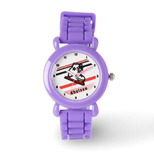 Trendy Figuur Skating Girl Schaatsen Persoonlijk R Horloge