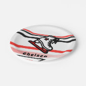 Trendy Figuur Skating Girl Schaatsen Persoonlijk R Papieren Bordje (Gekanteld)