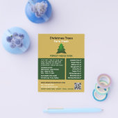 Trendy Fir Tree Design, kerstboomverkoop Flyer (Enkel)