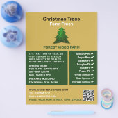 Trendy Fir Tree Design, kerstboomverkoop Flyer (Enkel)