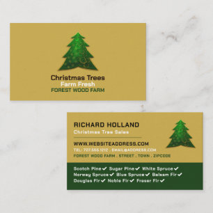 Trendy Fir Tree Design, kerstboomverkoop Visitekaartje