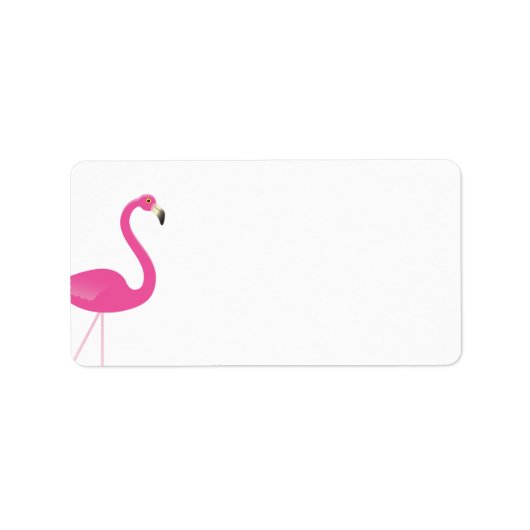 Trendy Flamingo adreslabel Etiket (Voorkant)