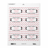 Trendy Flamingo Patroon Etiket (Full Sheet)