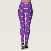 Trendy Flamingo Roze en Paarse Leggings (Achterkant)