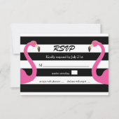 Trendy Flamingo Wedding RSVP (Voorkant)