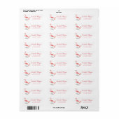 Trendy Flamingos, White Address Label (Full Sheet)