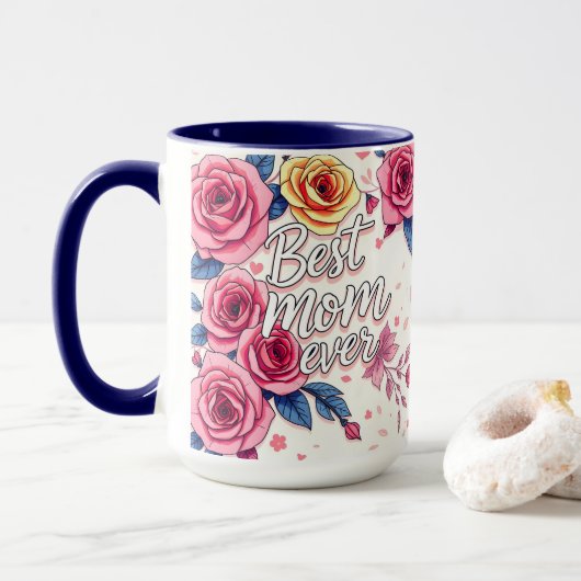 Trendy Floral Luxe Cadeau Collectie Mok (Met donut)