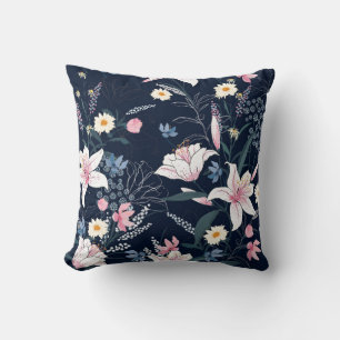 Trendy Floral patroon in de vele soorten bloemen. Kussen