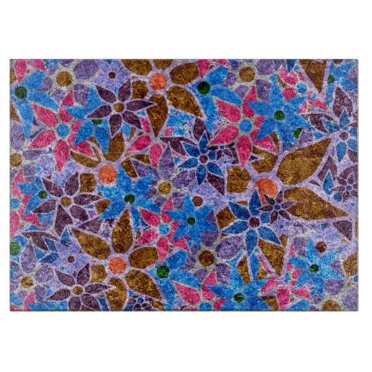 Trendy Floral Pattern #13 Snijplank (Voorkant)