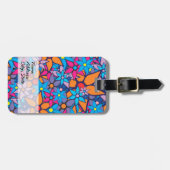 Trendy Floral Pattern #2 Bagagelabel (Voorkant horizontaal)