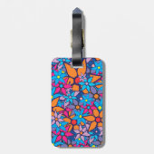 Trendy Floral Pattern #2 Bagagelabel (Achterkant verticaal)
