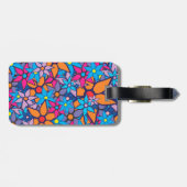 Trendy Floral Pattern #2 Bagagelabel (Achterkant horizontaal)