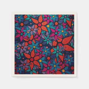 Trendy Floral Pattern #3 Servetten