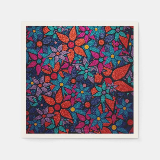 Trendy Floral Pattern #3 Servetten (Voorkant)