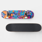 Trendy Floral Pattern #4 Skateboard (Horizontaal)