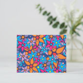 Trendy Floral Pattern Briefkaart (Staand voorkant)