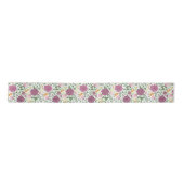 Trendy Floral Pattern Pink Yellow Paars Greenery Lint (Voorkant)