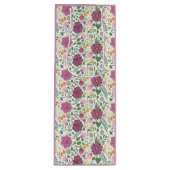 Trendy Floral Pattern Pink Yellow Paars Greenery Wijn Cadeautas (Voorkant)