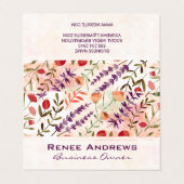 Trendy Floral Pattern Visitekaartjes (Buitenkant ongevouwen)