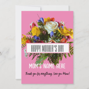 TRENDY FLORALE GELUKKIGE MOEDERDAG KAART