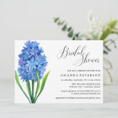Trendy Flower Blue Hydrangea bruiloft Vrijgezellen Kaart (Staand voorkant)