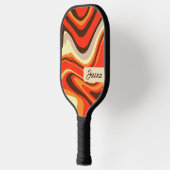 Trendy Fluid Curvy Red Persoonlijk Pickleball Paddle (Links)