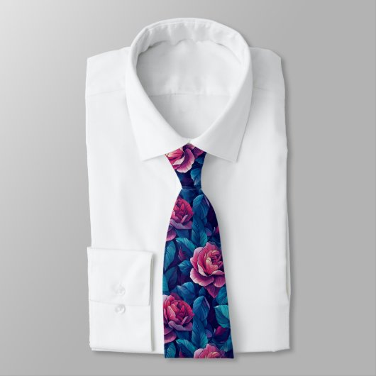 Trendy For Him Rose Floral Stropdas (Gebonden)