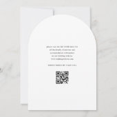 Trendy formele zwart-wit huwelijksuitnodiging kaart (Achterkant)