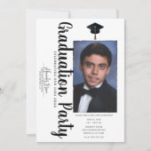 Trendy foto afstudeerfeest viering BBQ Kaart (Voorkant)