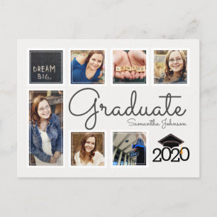 Trendy Foto Collage Pet Afstuderen Briefkaart