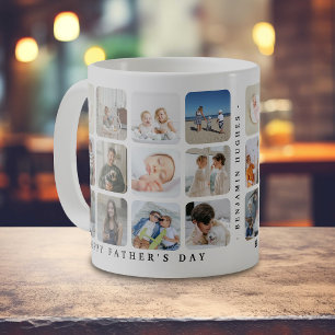 Trendy Fotocollage 'Gelukkige Vaderdag' Cadeau Koffiemok