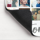 Trendy fotorooster collage aangepaste tekst muismat (Hoek)