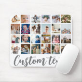 Trendy fotorooster collage aangepaste tekst muismat (Met muis)