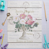 Trendy Franse kunstzinnige Ephemera rustiek hout Tissuepapier