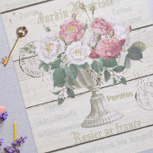 Trendy Franse kunstzinnige Ephemera rustiek hout Tissuepapier