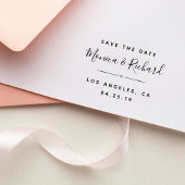 Trendy Fuchsia Wedding Calligraphy Save the Date Zelfinktende Stempel