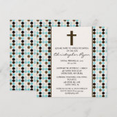 Trendy Fun STIPPEN Baby Boy Baptisme Inname Kaart (Voorkant / Achterkant)