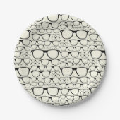 Trendy Funky Nerd Nerdy Geek Retro Glasses Papieren Bordje (Voorkant)