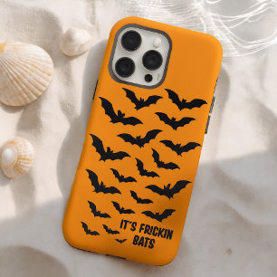 Trendy Funky Sinaasappel Spooky Halloween Vleermui iPhone 16 Pro Max Hoesje