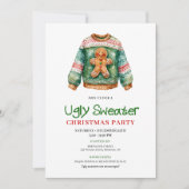 Trendy Funny Ugly Sweater Holiday Card Design Kaart (Voorkant)